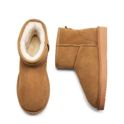 [FuzzyClassic Il Low Boot] Suede Slip-On Snow Ankle Boots