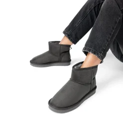 [FuzzyClassic I Low Boot] Faux Fur Lined Suede Snow Boots