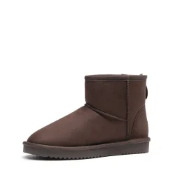 [FuzzyClassic I Low Boot] Faux Fur Lined Suede Snow Boots