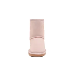[FuzzyClassic Kid's Mid Boot] Boys & Girls Winter Fur Lined Suede Boots