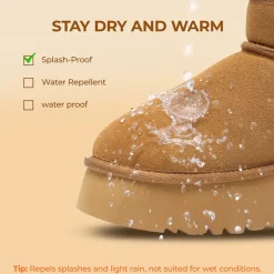 [Fuzzy Classic Maren] Women’s Suede Faux Fur Snow Boots