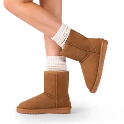 [FuzzyClassic Mid Boot] Suede Mid Calf Snow Boots