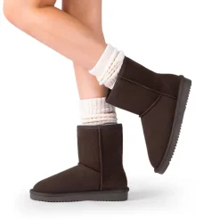 [FuzzyClassic Mid Boot] Suede Mid Calf Snow Boots
