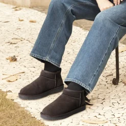 [FuzzyClassic Mini Boot] Splash-Proof Slip-On Suede Snow Boots