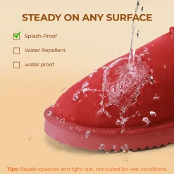 [FuzzyClassic Mini Boot] Splash-Proof Slip-On Suede Snow Boots