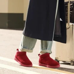 [FuzzyClassic Mini Boot] Splash-Proof Slip-On Suede Snow Boots