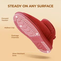 [FuzzyClassic Mini Boot] Splash-Proof Slip-On Suede Snow Boots