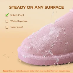 [FuzzyClassic Mini Boot] Splash-Proof Slip-On Suede Snow Boots