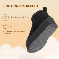 [FuzzyClassic Platform Mini Boot] Suede Platform Ankle Snow Boots