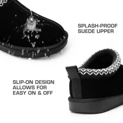[FuzzyEasy Men's Slip-on] Suede Fur Slippers