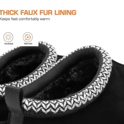 [FuzzyEasy Men's Slip-on] Suede Fur Slippers