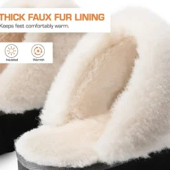 [FuzzyEasy Platform Slipper] Faux Fur Lining Platform Slippers