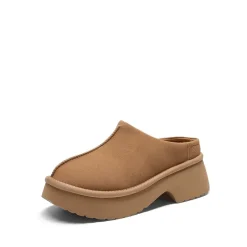 [FuzzyEASY Rhea] Women's Geta-Inspired Slip-On Mules