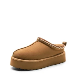 [FuzzyEasy Women's Platform Slip-on] Plush Fur-Lined Winter Platform Slippers