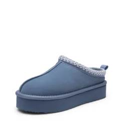 [FuzzyEasy Women's Platform Slip-on] Plush Fur-Lined Winter Platform Slippers