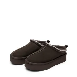 [FuzzyEasy Women's Platform Slip-on] Plush Fur-Lined Winter Platform Slippers