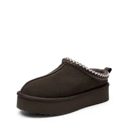 [FuzzyEasy Women's Platform Slip-on] Plush Fur-Lined Winter Platform Slippers
