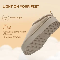 [FuzzyEasy Women's Platform Slip-on] Plush Fur-Lined Winter Platform Slippers