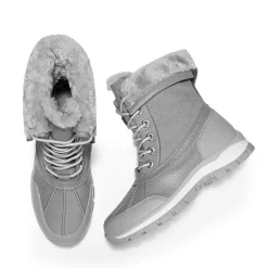 [FuzzyGo Bold] Foldable Lace-Up Winter Snow Boots