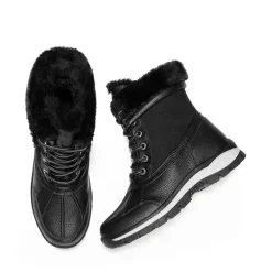 [FuzzyGo Bold] Foldable Lace-Up Winter Snow Boots
