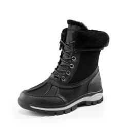 [FuzzyGo Bold] Foldable Lace-Up Winter Snow Boots