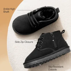 [FuzzyGo Kid's Cozy] Snow Ankle Boots