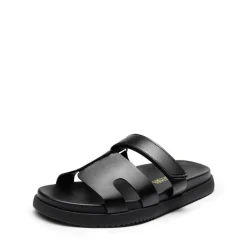 Geometric Cutout Slide Sandals