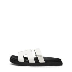 Geometric Cutout Slide Sandals
