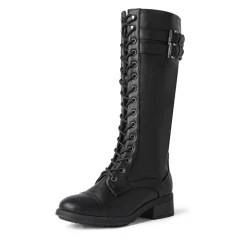 [Georgia] Faux Fur Lining Knee High Riding Boots