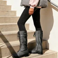 [Georgia] Faux Fur Lining Knee High Riding Boots