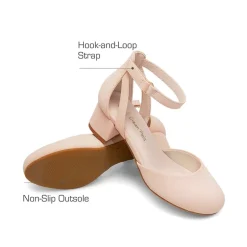 Girls’ Almond-Toe Block Heel Dress Shoes