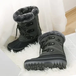 Girls and Boys Fur Lined Winter Snow Boots