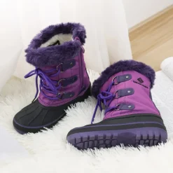 Girls and Boys Fur Lined Winter Snow Boots