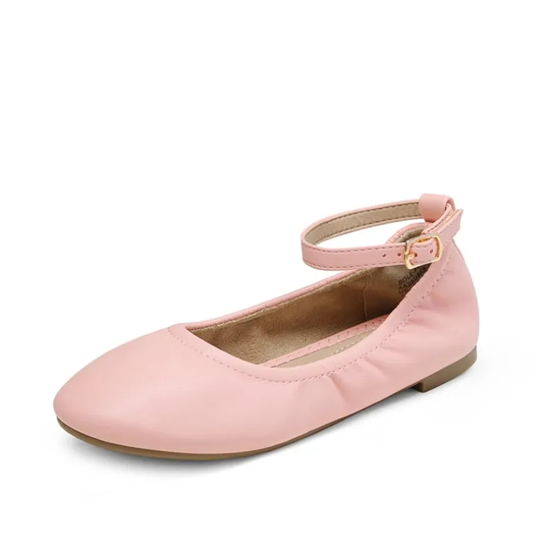 Girls Ankle-Strap Ballerina Flat Shoes
