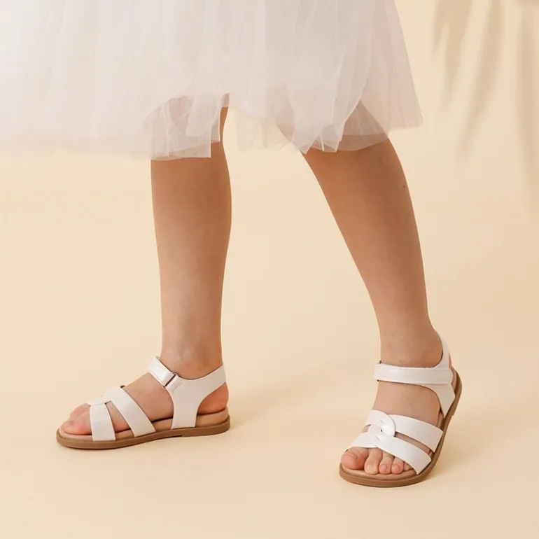 Girls Ankle Strap Strappy Flat Sandals