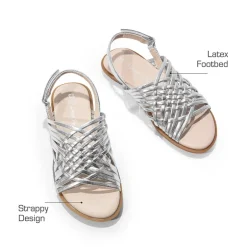 Girls' Ankle-Strap Strappy Flat Sandals