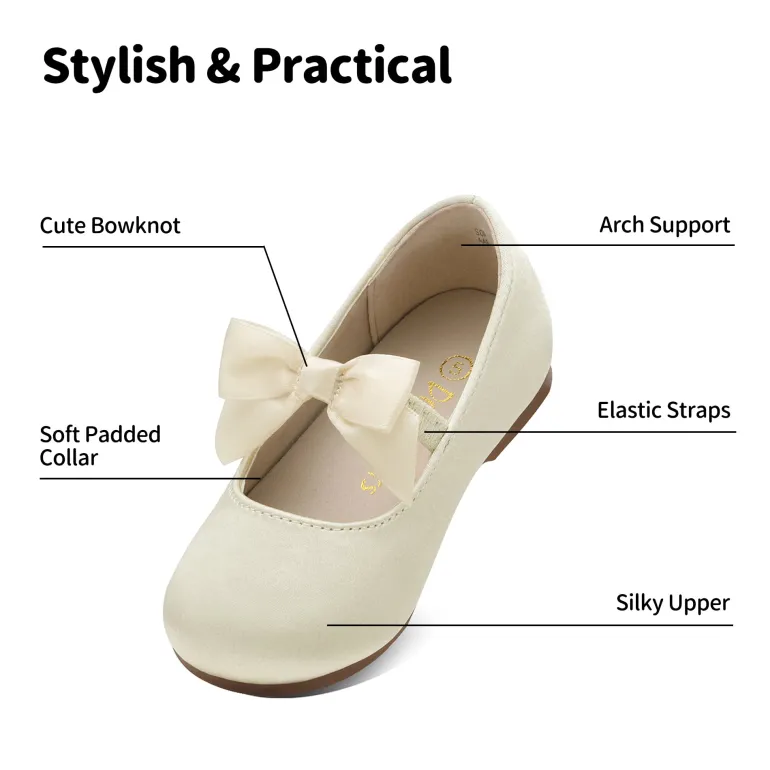 Girls Bow Ballerina Flats