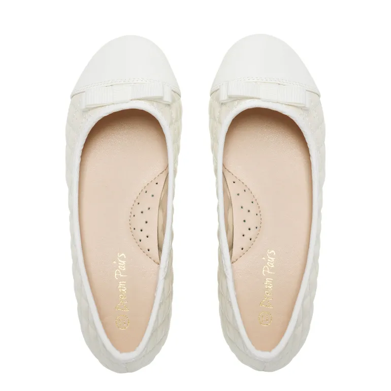 Girls Bow Slip-Resistant Ballerina Flats