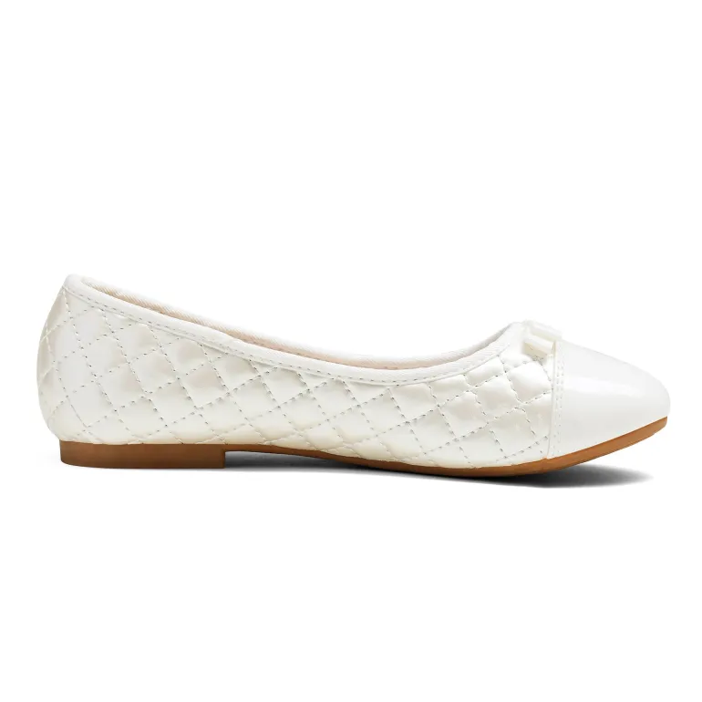 Girls Bow Slip-Resistant Ballerina Flats