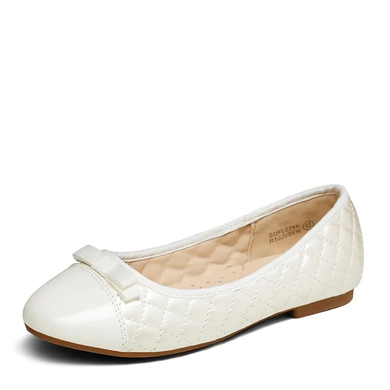 Girls Bow Slip-Resistant Ballerina Flats