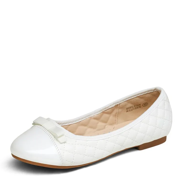 Girls Bow Slip-Resistant Ballerina Flats