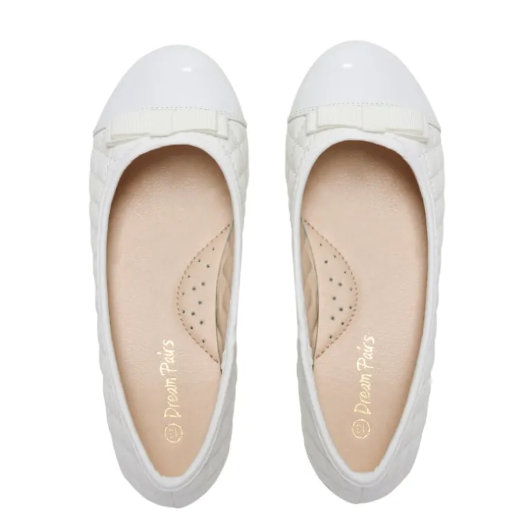 Girls Bow Slip-Resistant Ballerina Flats