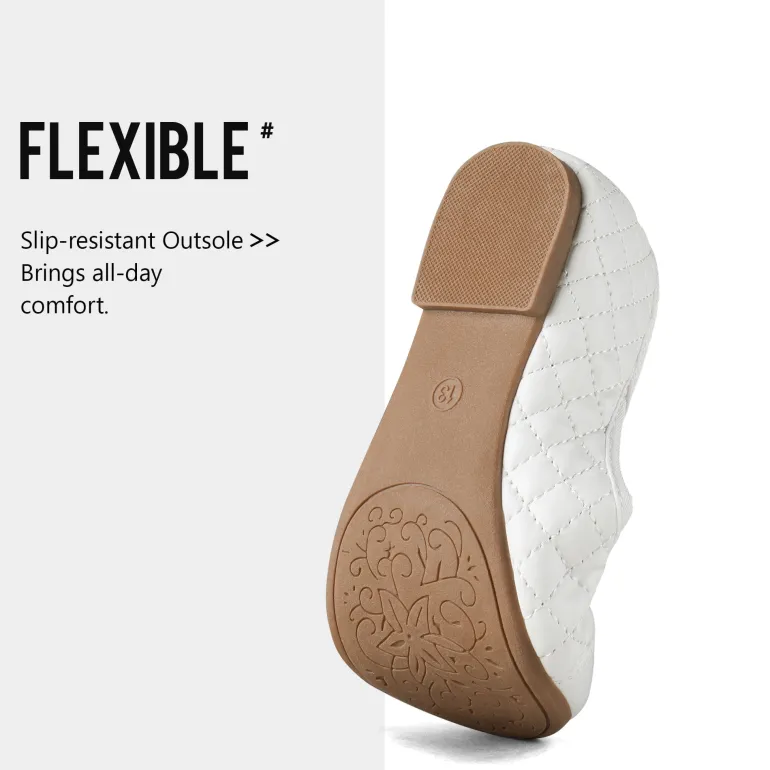 Girls Bow Slip-Resistant Ballerina Flats