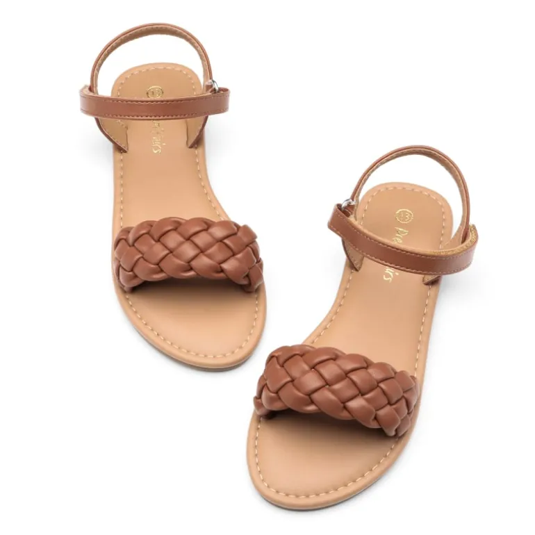 Girls Braided Flat Sandals