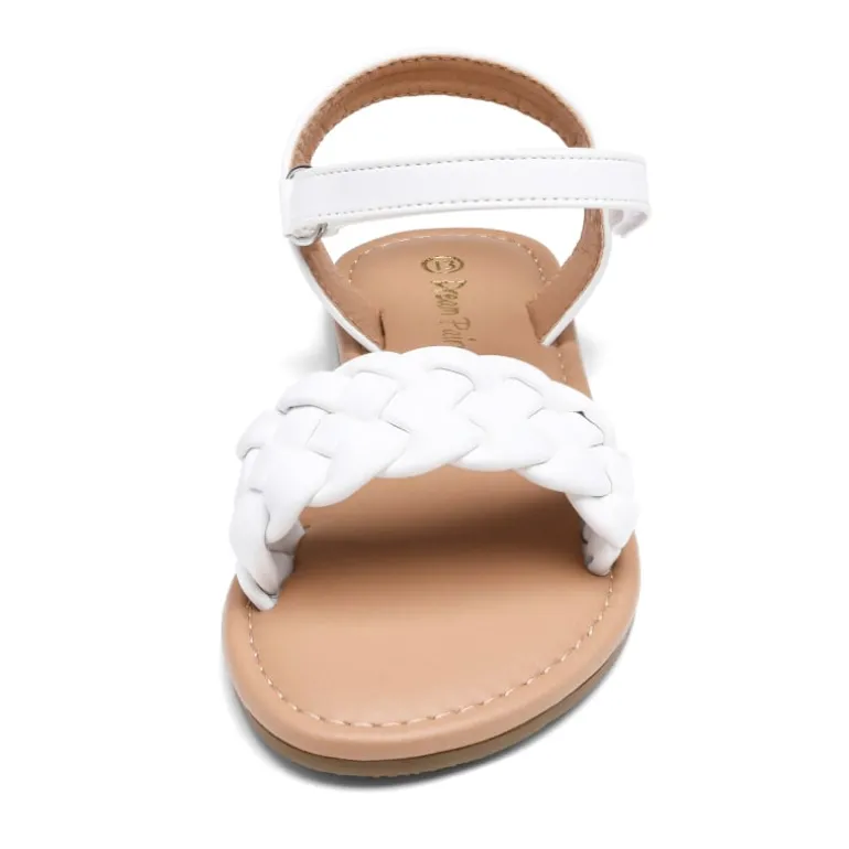 Girls Braided Flat Sandals