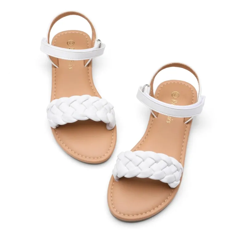 Girls Braided Flat Sandals
