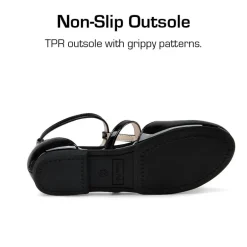 Girls’ Buckle Strap Vegan Leather Dress Shoes