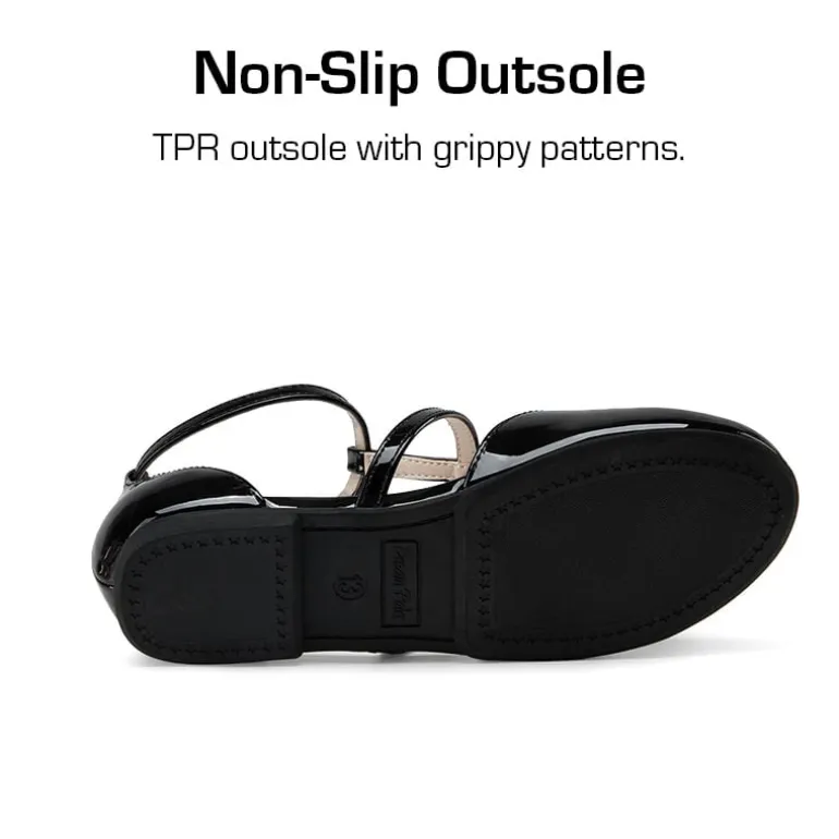 Girls’ Buckle Strap Vegan Leather Dress Shoes