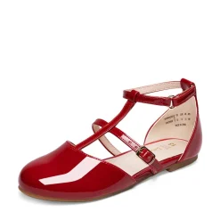 Girls’ Buckle Strap Vegan Leather Dress Shoes