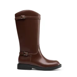 Girls’ Classic Buckle Knee-High Boots